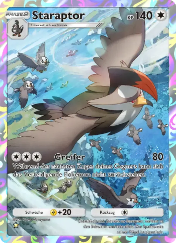 Staraptor card in German