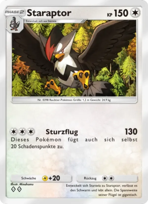 Staraptor card in German