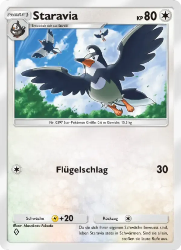 독일어로 된 Staravia 카드