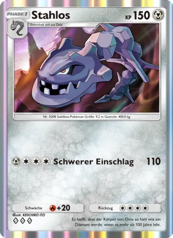 Steelix card in German
