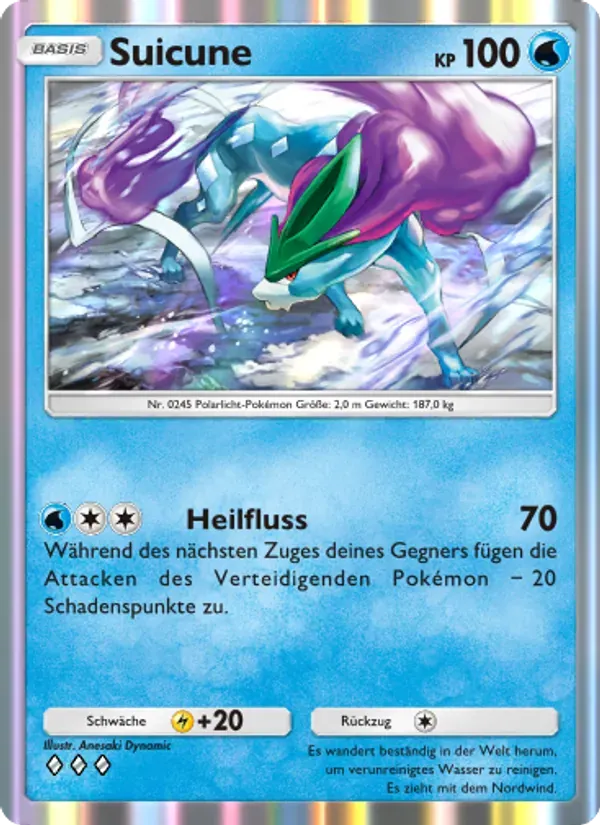 Suicune card in German
