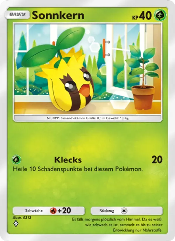 Sunkern card in German