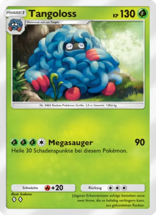 Tangrowth card in German