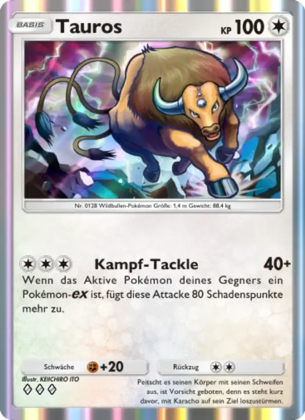 Tauros card in German