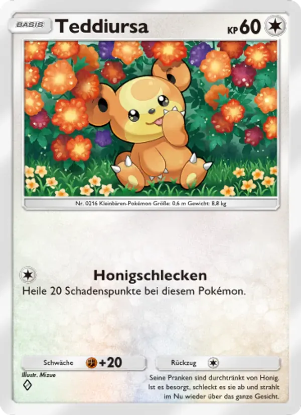 Teddiursa card in German