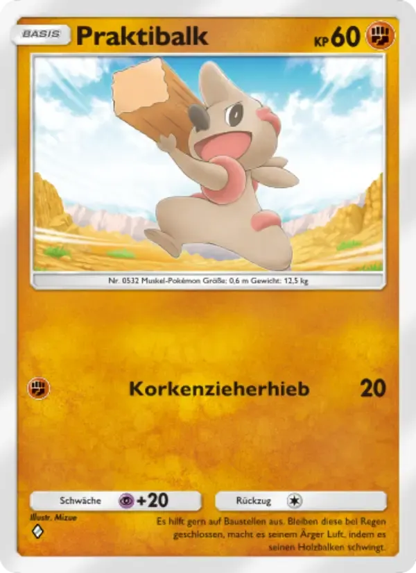 Timburr card in German