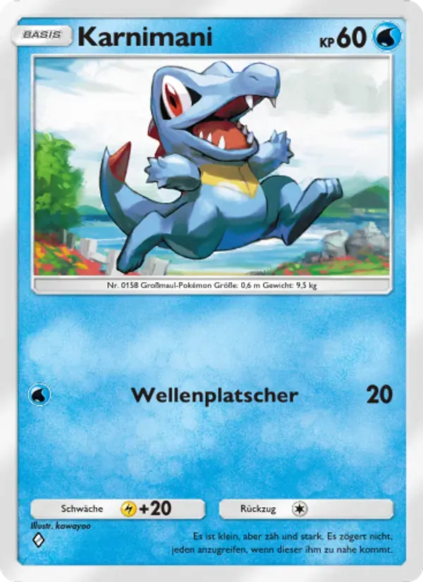 Totodile card in German