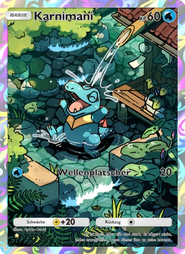 Totodile card in German