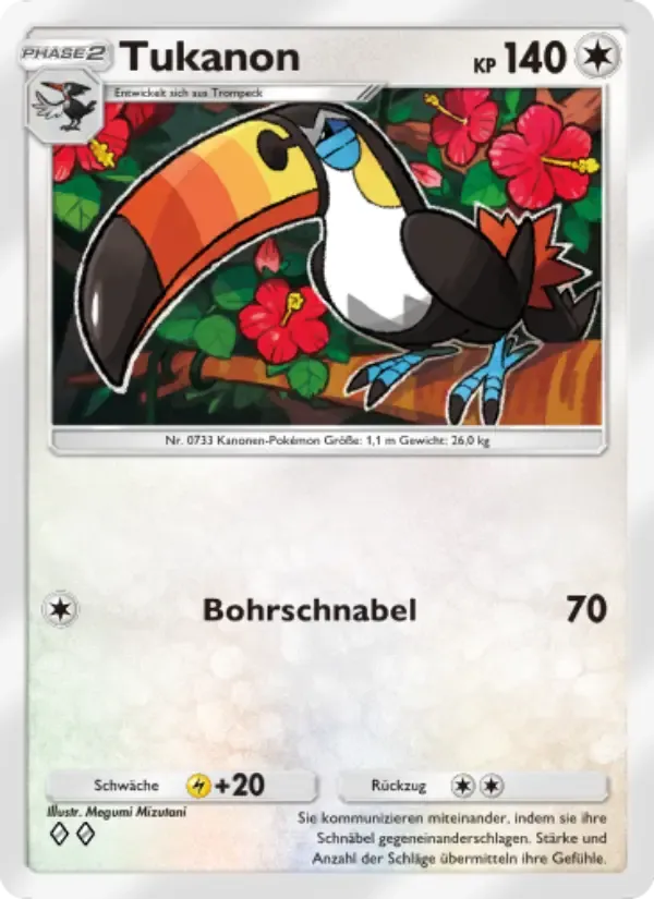 Toucannon card in German