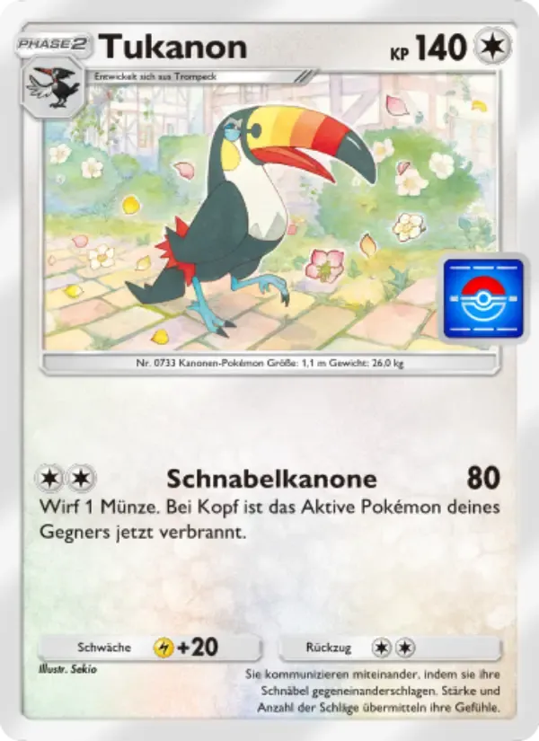 Toucannon card in German