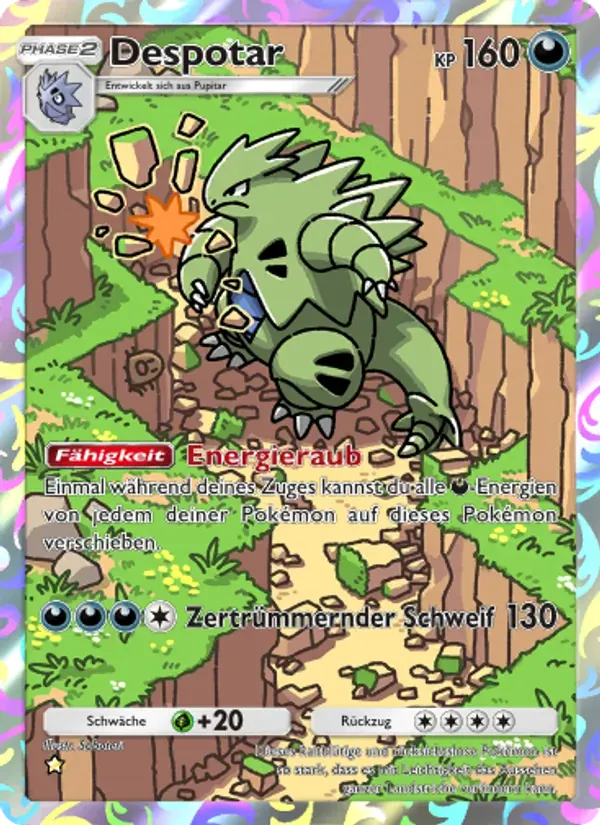 Tyranitar card in German