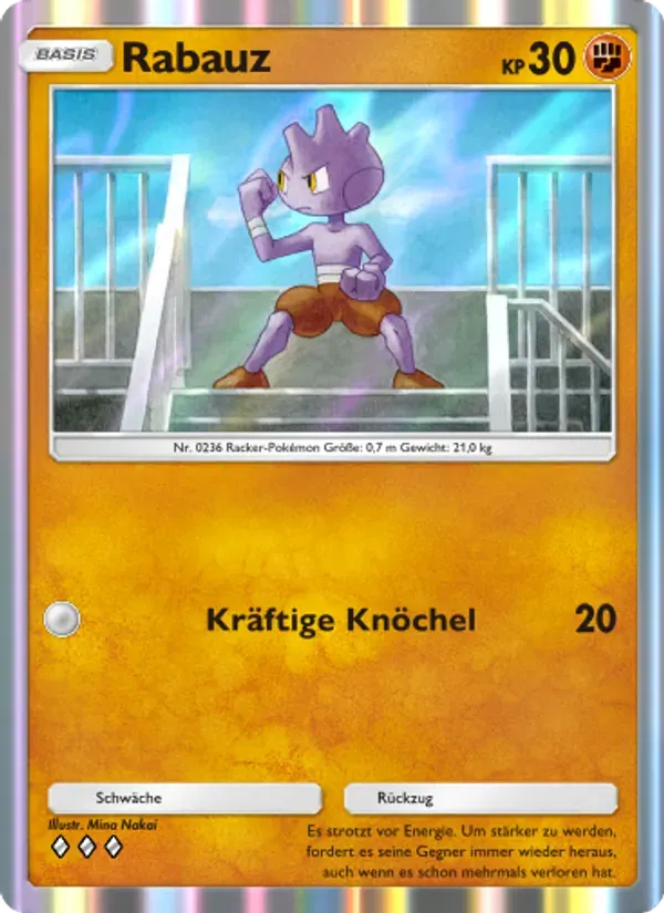 Tyrogue card in German