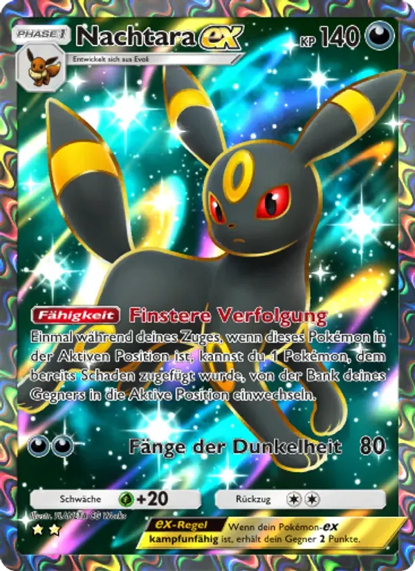 Umbreon ex card in German