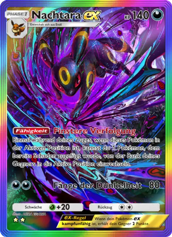 Umbreon ex card in German