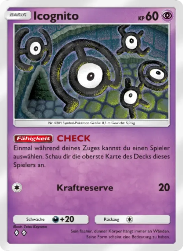 Unown card in German