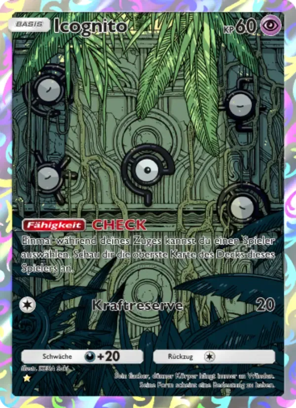 Unown card in German