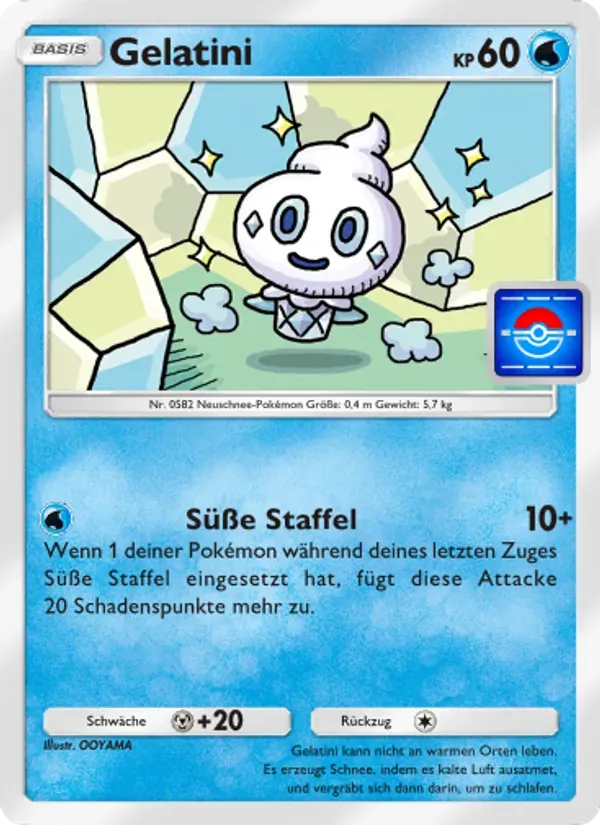 Vanillite card in German