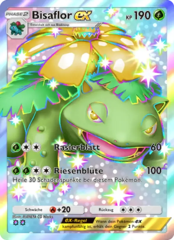 Venusaur ex card in German