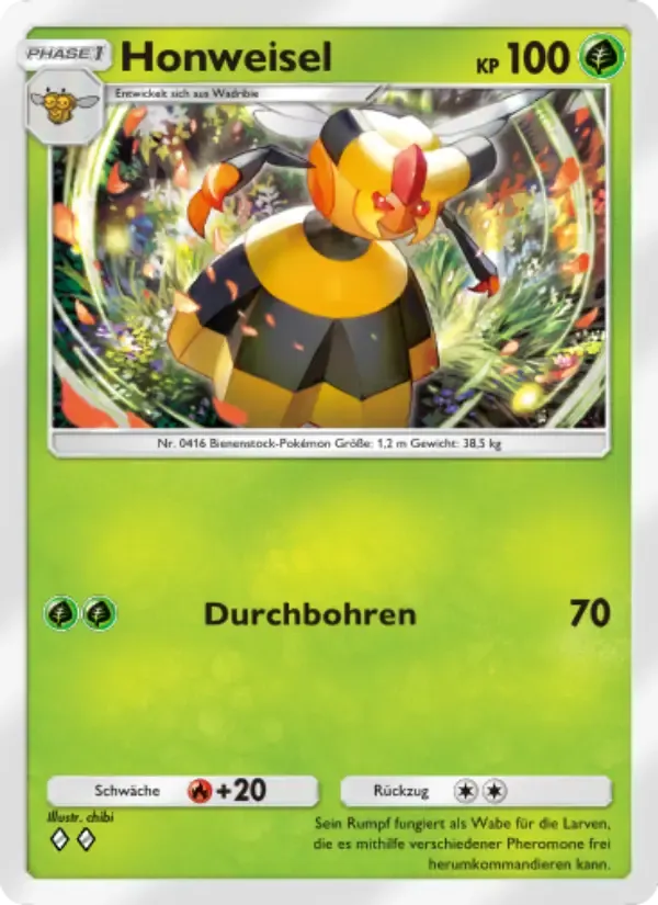 Vespiquen card in German