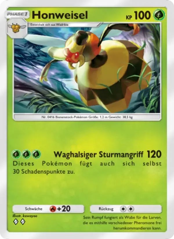 Vespiquen card in German
