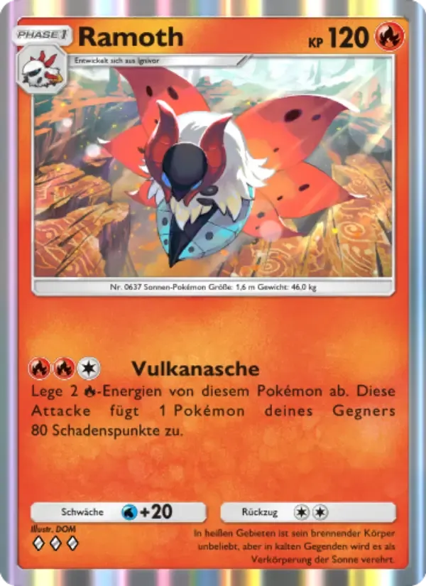 Volcarona card in German