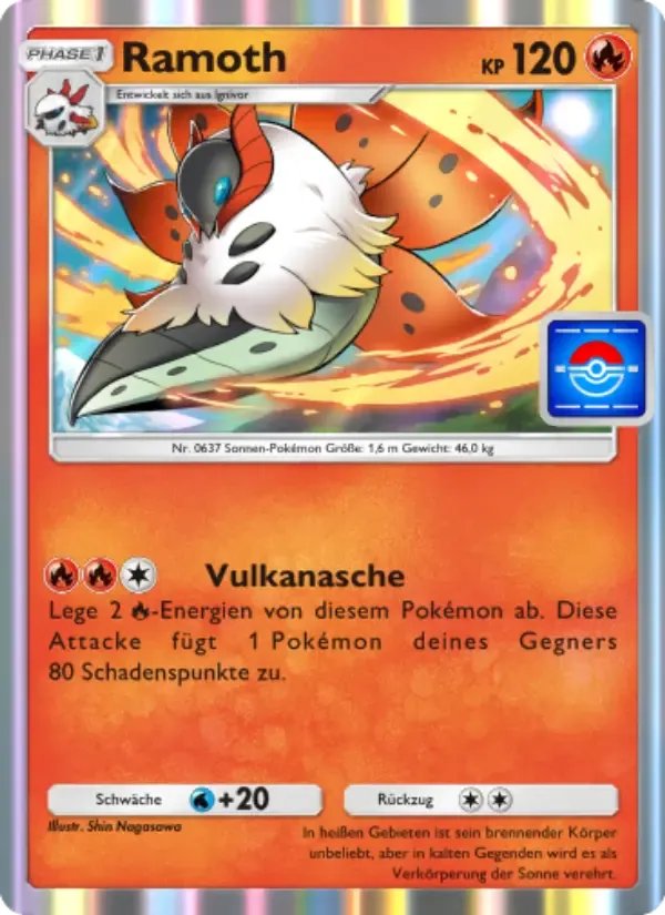 Volcarona card in German