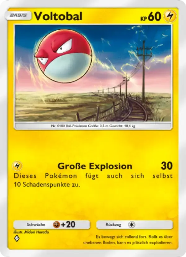 Voltorb card in German