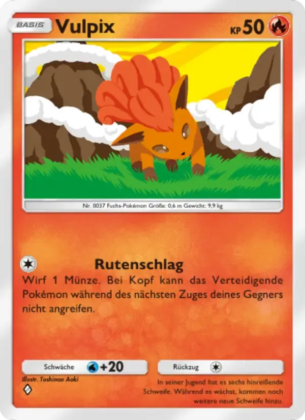 Vulpix card in German