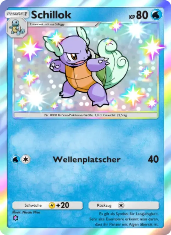 Wartortle card in German