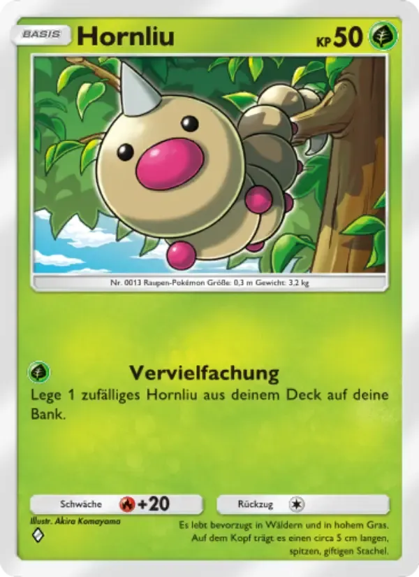 Weedle card in German