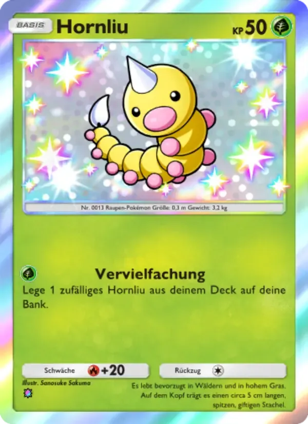 Weedle card in German