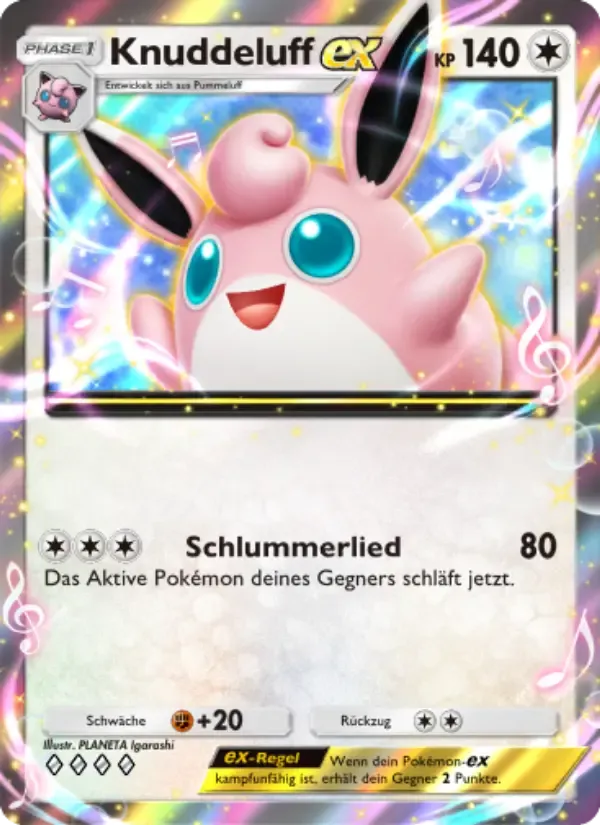 Wigglytuff ex card in German