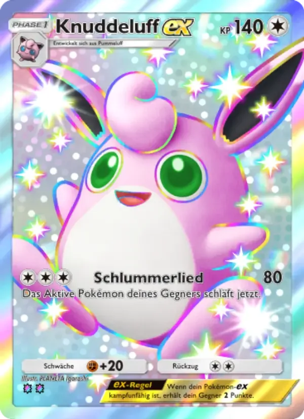 Wigglytuff ex card in German