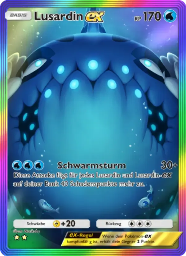 Wishiwashi ex card in German