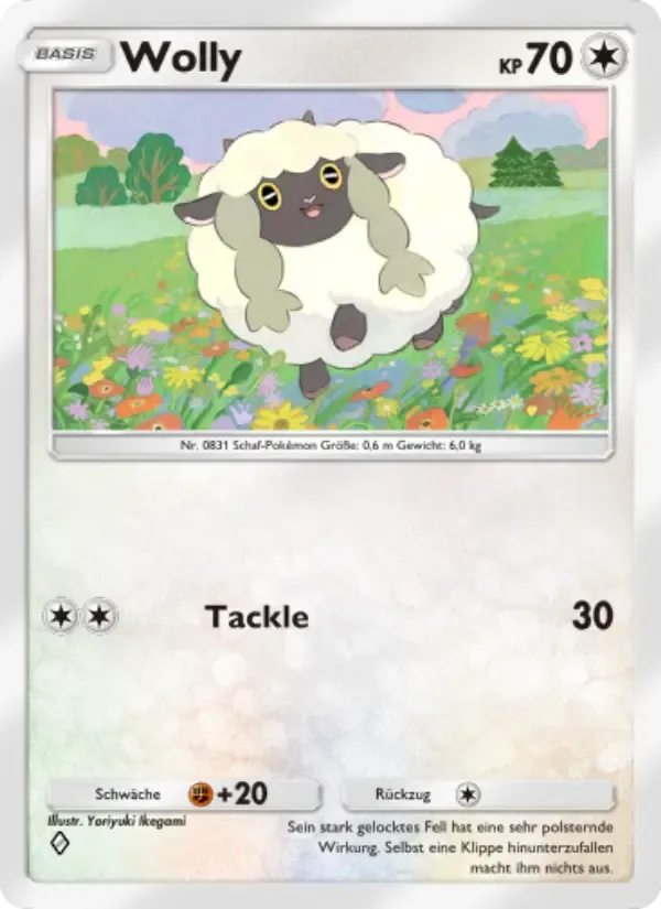Wooloo card in German