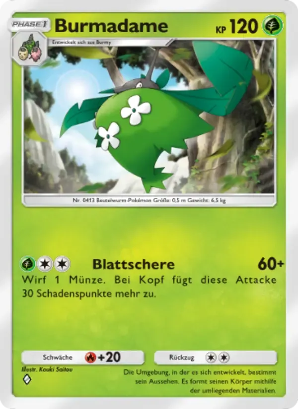 Wormadam card in German