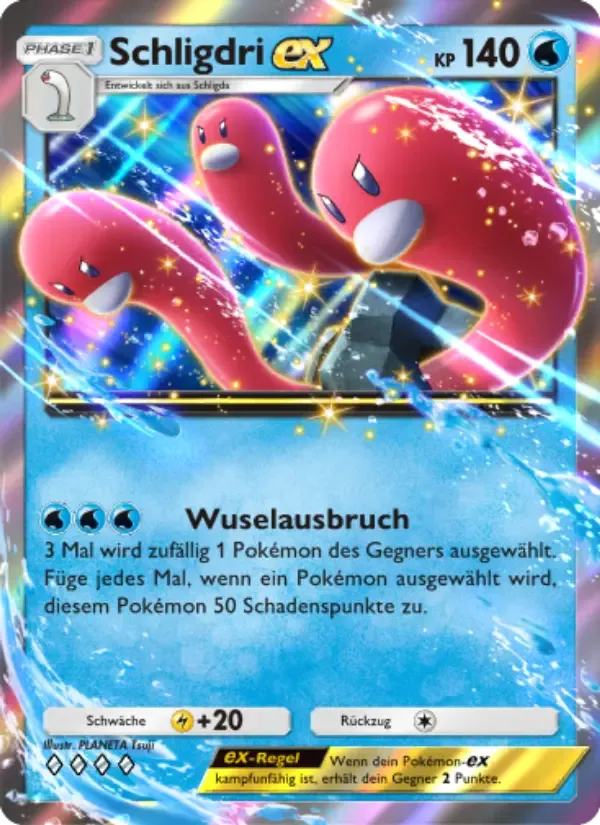 Wugtrio ex card in German
