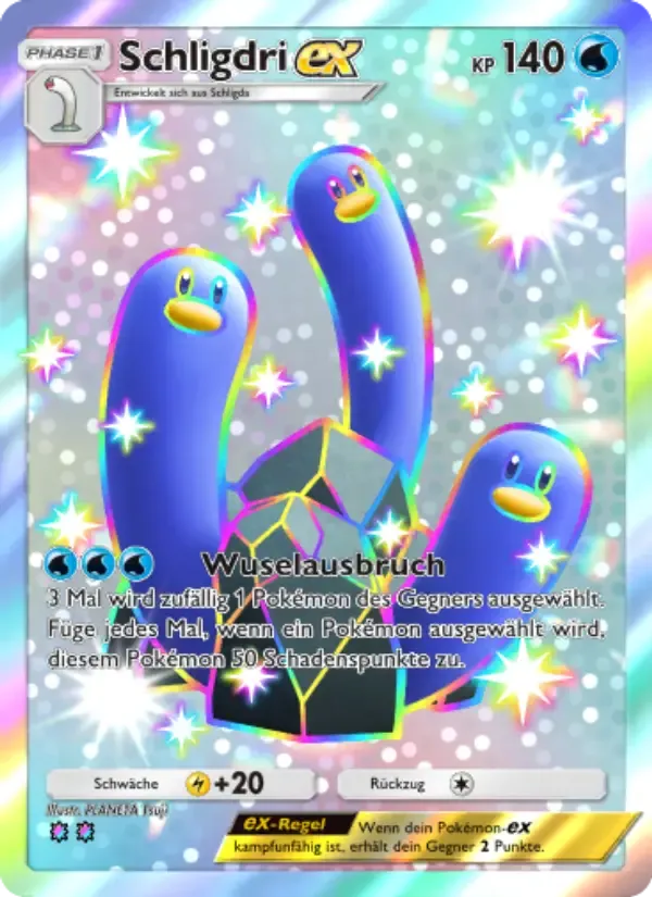 Wugtrio ex card in German