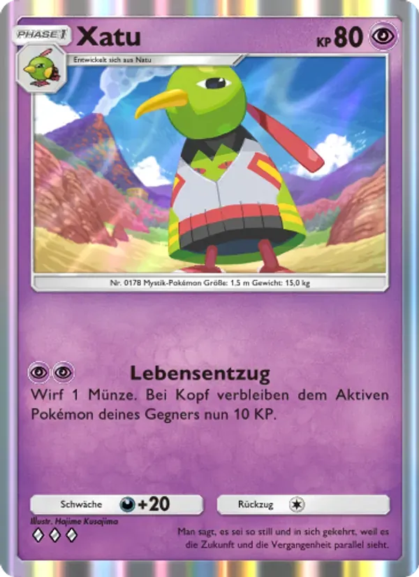 Xatu card in German