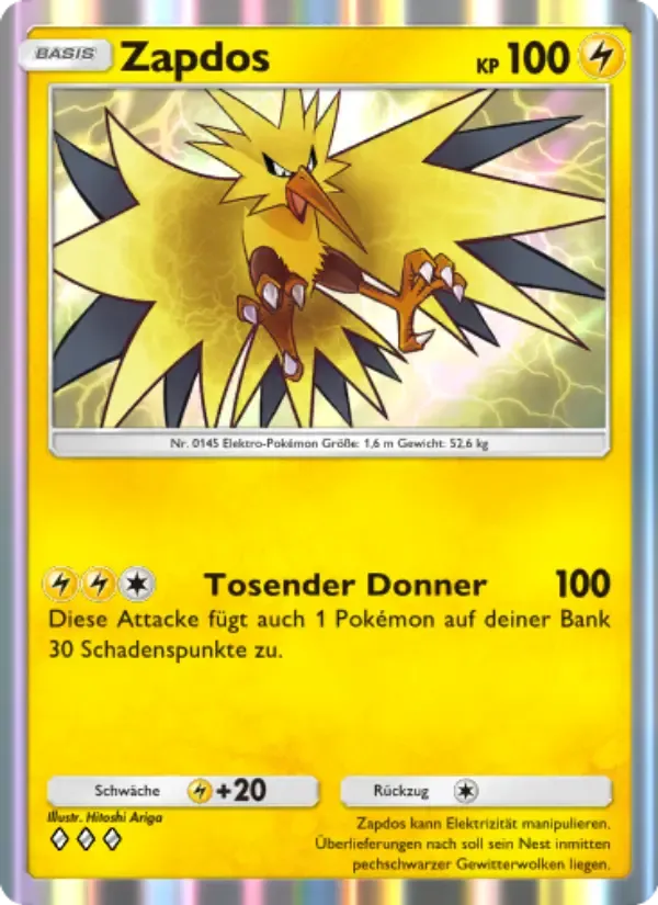 Zapdos card in German