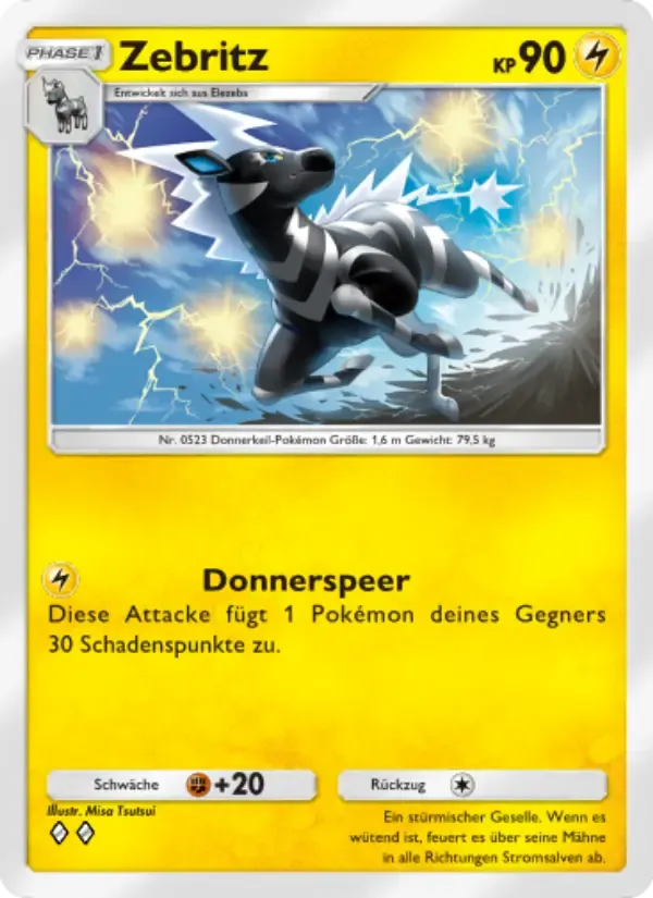 Zebstrika card in German