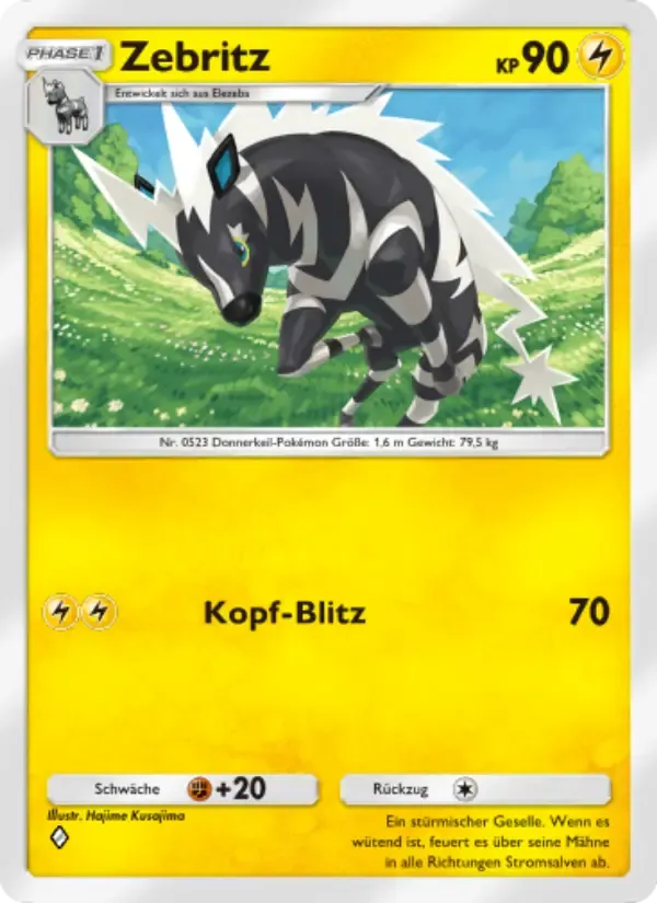 Zebstrika card in German