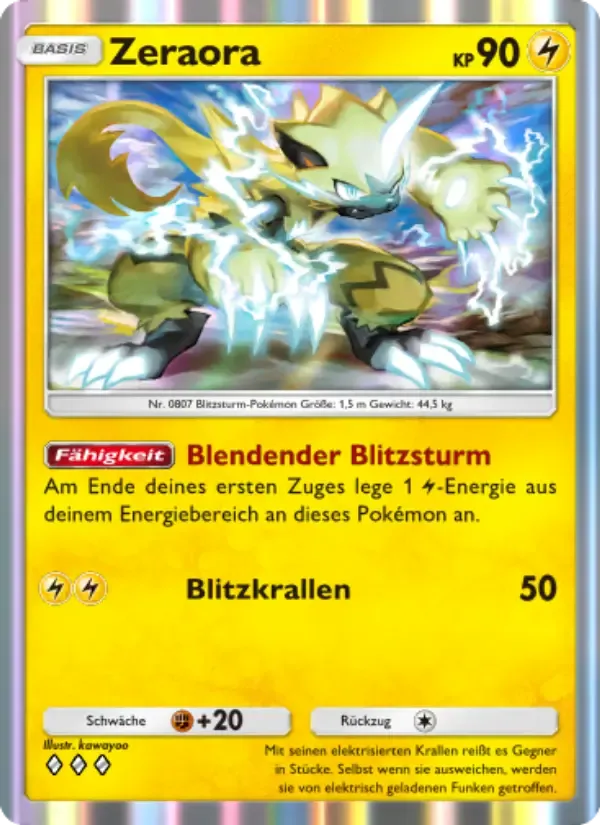 Zeraora card in German