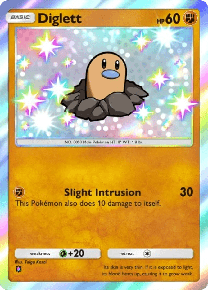 alolan diglett pokemon card Sun & Moon - 86/149 20 Retreat Cost Alolan Diglett - 122/214 -