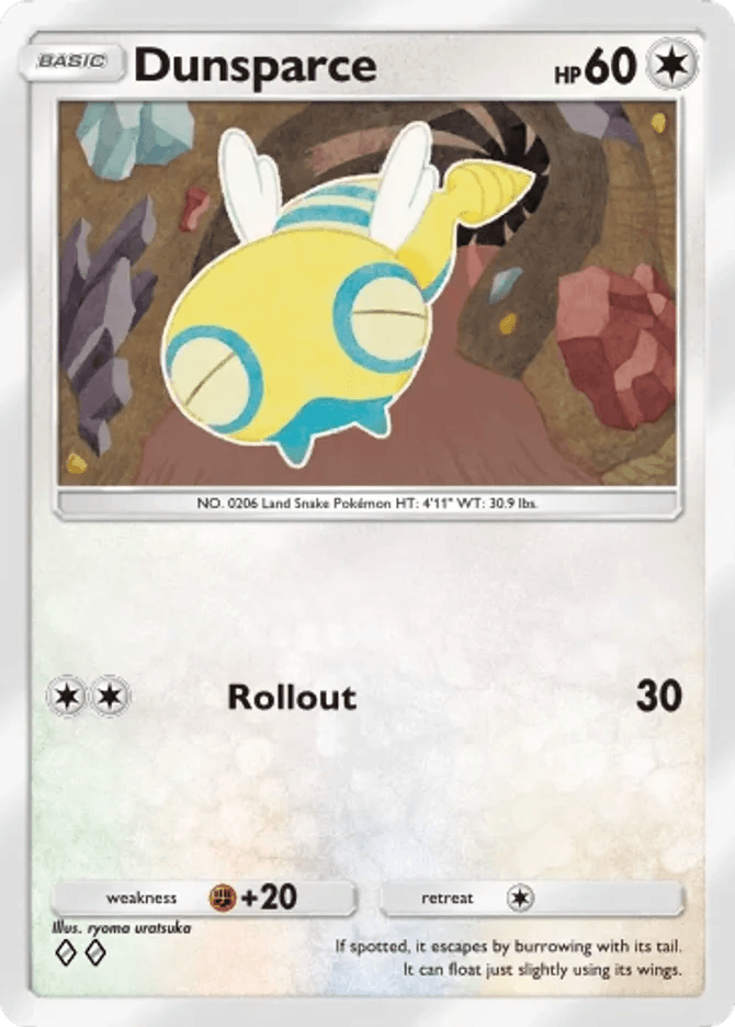Thẻ Dunsparce do ryoma uratsuka minh họa