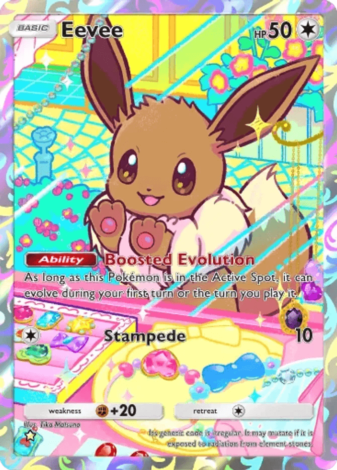 Eevee card by Tika Matsuno