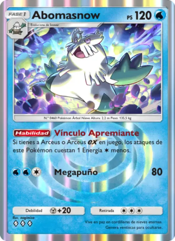 Abomasnow card in Spanish