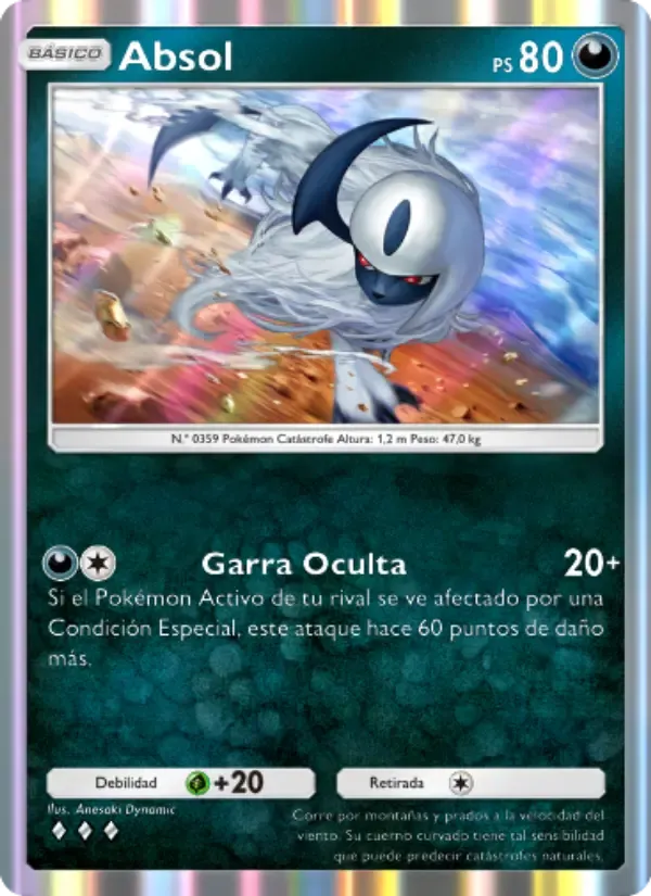 Absol card in Spanish