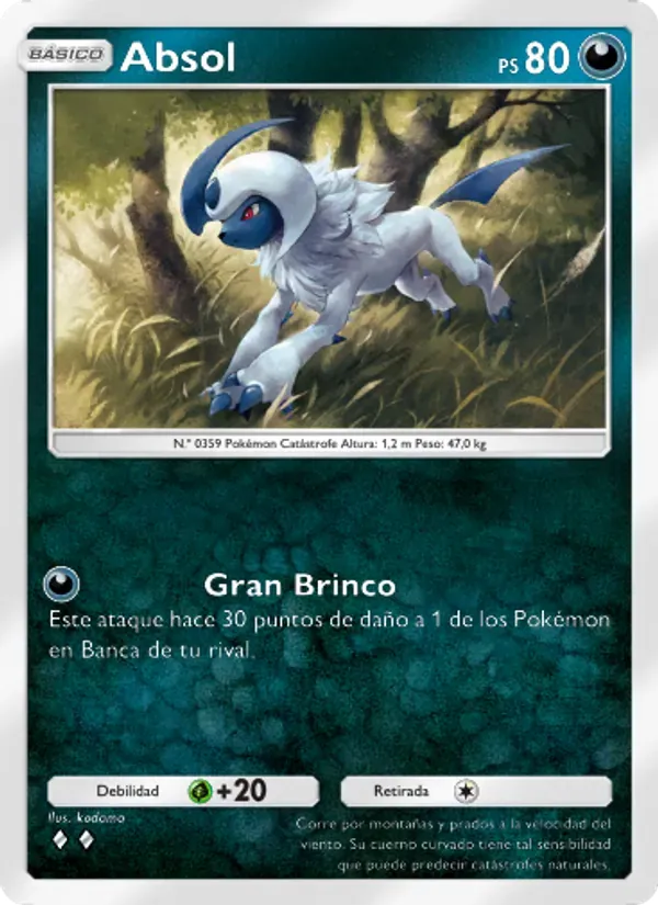 Absol card in Spanish