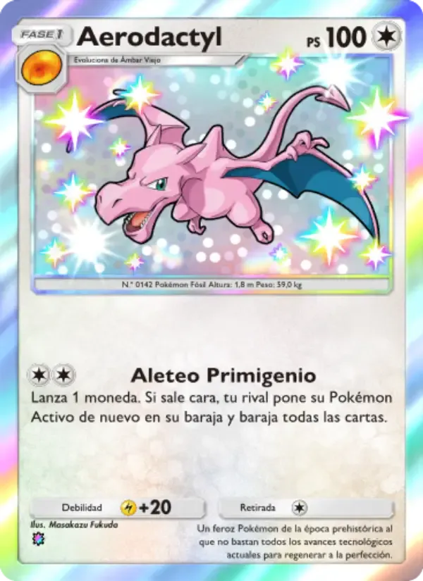 Aerodactyl card in Spanish